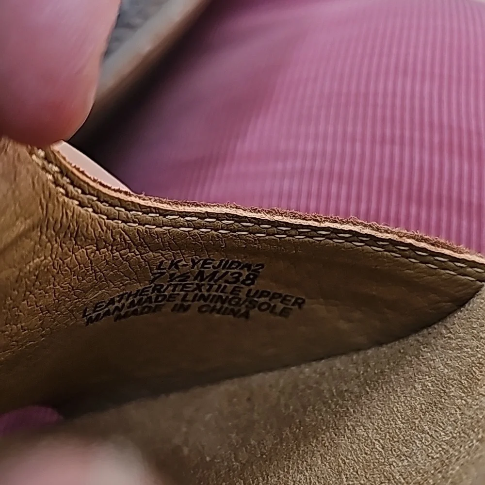 Lucky Brand Yejida Espadrille Wedge Sandal - Maple Sugar Nubuck Leather 7.5 M